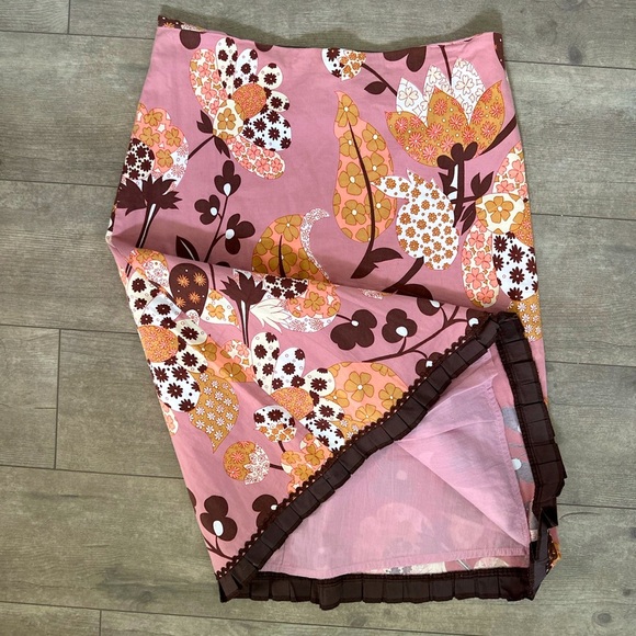 Persaman New York Dresses & Skirts - Persaman New York Pink Floral Knee Length Pencil Straight Skirt Women's Size 8